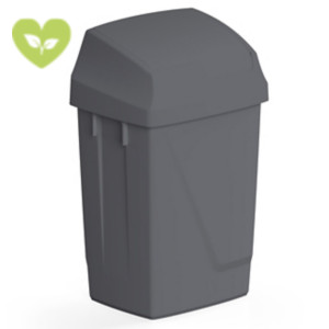 FILMOP Pattumiera con coperchio basculante Atlafix Eco, Capacità 50 l, PVS, Grigio FILMOP Pattumiera con coperchio basculante Atlafix Eco, Capacità 50 l, PVS, Grigio