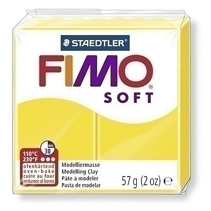 FIMO Soft Pasta Modelar, Amarillo Limón 57 gr.