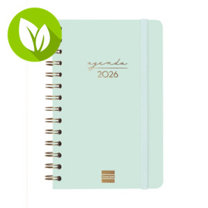 FINOCAM Alma E5 Agenda semana-vista horizontal, 2026, 117 x 181 mm, castellano, color menta FINOCAM Alma E5 Agenda semana-vista horizontal, 2026, 117 x 181 mm, castellano, color menta