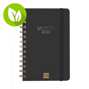 FINOCAM Alma E5 Agenda semana-vista horizontal, 2026, 117 x 181 mm, castellano, color negro FINOCAM Alma E5 Agenda semana-vista horizontal, 2026, 117 x 181 mm, castellano, color negro