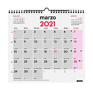 FINOCAM Calendario anual de pared 2021, con espacio diario para anotaciones, 265 x 245 mm, castellano FINOCAM Calendario anual de pared 2021, con espacio diario para anotaciones, 265 x 245 mm, castellano