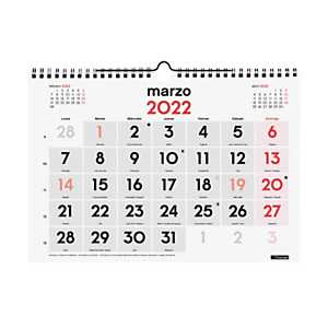 FINOCAM Calendario anual de pared 2022, números grandes, 300 x 210 mm, castellano FINOCAM Calendario anual de pared 2022, números grandes, 300 x 210 mm, castellano