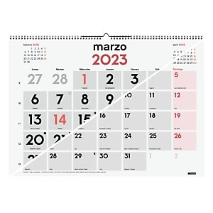 FINOCAM Calendario anual de pared 2023, mes vista, Mixto XL, 590 x 420 mm, castellano