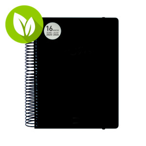 FINOCAM Ikon E10 16 Meses Agenda día-página, de Septiembre 2025 a Diciembre 2026, 155 x 212 mm, multilingüe, negro FINOCAM Ikon E10 16 Meses Agenda día-página, de Septiembre 2025 a Diciembre 2026, 155 x 212 mm, multilingüe, negro