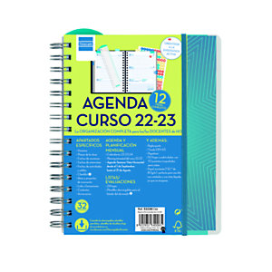 FINOCAM Magistral Agenda escolar personalizable del Docente día-página curso 2022-23 tamaño 4º, castellano