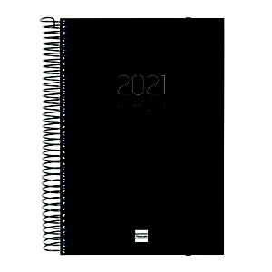 FINOCAM Opaque E11 Agenda día-página 2021, 165 x 242 mm, castellano, negro FINOCAM Opaque E11 Agenda día-página 2021, 165 x 242 mm, castellano, negro
