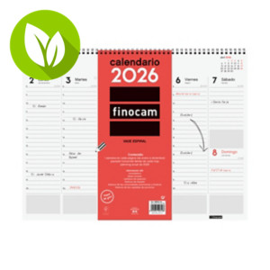 FINOCAM Planning vade de sobremesa con espiral 2026, semana vista, castellano FINOCAM Planning vade de sobremesa con espiral 2026, semana vista, castellano