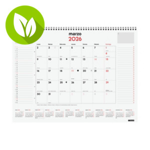 FINOCAM Planning vade de sobremesa con espiral 2026, mes vista, castellano FINOCAM Planning vade de sobremesa con espiral 2026, mes vista, castellano