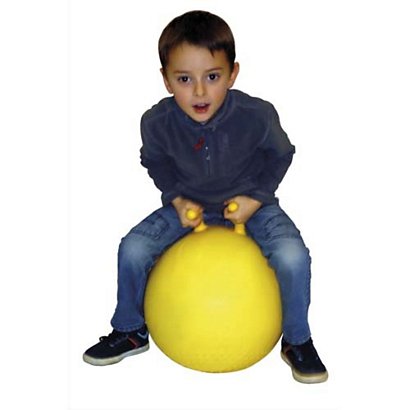 FIRST LOISIRS Ballon sauteur diamètre 45 cm avec 2 poignées séparées, regonflable