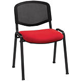 First Tex Silla apilable, malla y tela, estructura metálica, rojo First Tex Silla apilable, malla y tela, estructura metálica, rojo