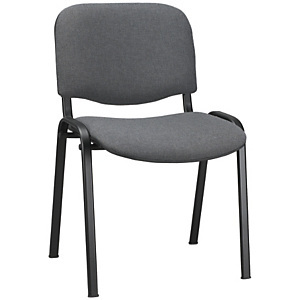 First Tex Silla apilable, tapizado, estructura metálica, antracita First Tex Silla apilable, tapizado, estructura metálica, antracita
