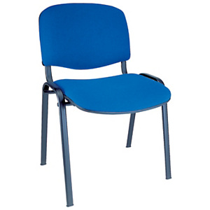 First Tex Silla apilable, tapizado, estructura metálica, azul First Tex Silla apilable, tapizado, estructura metálica, azul