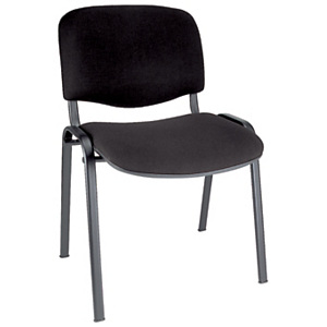 First Tex Silla apilable, tapizado, estructura metálica, negro First Tex Silla apilable, tapizado, estructura metálica, negro