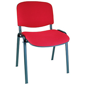 First Tex Silla apilable, tapizado, estructura metálica, rojo First Tex Silla apilable, tapizado, estructura metálica, rojo