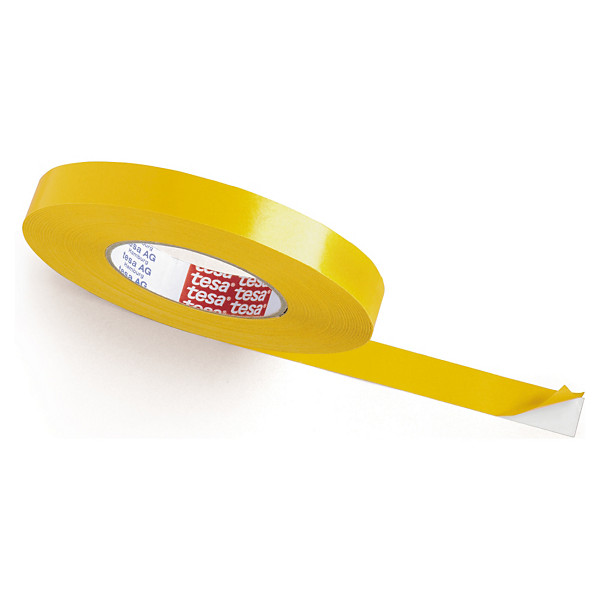 Fita adesiva PVC dupla face branca Tesa® 19mm x 50m - 1
