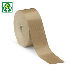 Fita de papel gomado reforçada 130 gr/m2 com filamentos entrecruzados RAJA