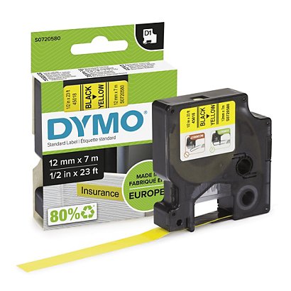 Fitas adesivas DYMO D1 brancas com 19mm de largura - 1