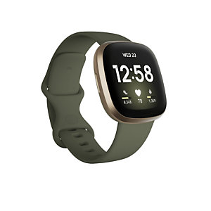 Fitbit Versa 3, AMOLED, Pantalla táctil, Wifi, GPS (satélite), 30 g FB511GLOL