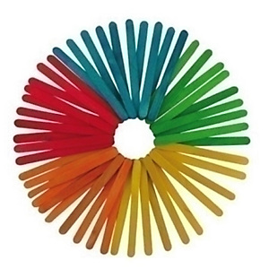 Fixo Kids Palillos planos, madera, colores surtidos, finos, 11,4 cm. pack de 50 Fixo Kids Palillos planos, madera, colores surtidos, finos, 11,4 cm. pack de 50
