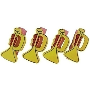 Fixo Kids, Pinzas, madera, Trompetas, pack de 4 Fixo Kids, Pinzas, madera, Trompetas, pack de 4