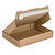 Flat brown postal boxes with an adhesive strip, 430x310x50mm - 1