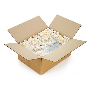 FLO-PAK standard - Particules de calage en polystyrène recyclé, Champagne/Blanc- Sac de 0,5 m³ FLO-PAK standard - Particules de calage en polystyrène recyclé, Champagne/Blanc- Sac de 0,5 m³