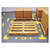 Floor signal marker, centre pallet position cross, yellow, pack of 10 - 3