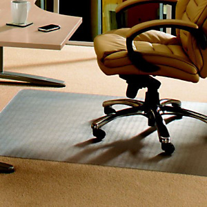 Floortex Tapis de sol rectangle 120 x 150 cm pour moquettes - en PVC recyclable transparent Floortex Tapis de sol rectangle 120 x 150 cm pour moquettes - en PVC recyclable transparent