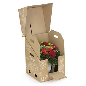 Flower bouquet and vase postal box