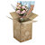 Flower bouquet postal box with supportive insert - 1