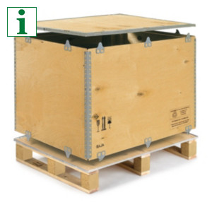 Foldable plywood export box with pallet