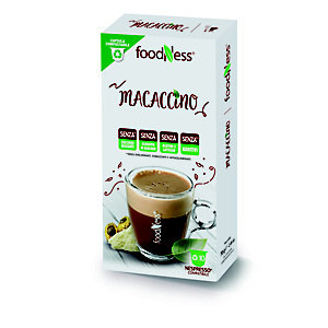 foodNess® Capsula Macaccino, Compatibile Nespresso®* (confezione 10 capsule) foodNess® Capsula Macaccino, Compatibile Nespresso®* (confezione 10 capsule)
