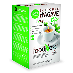 foodNess® Dolcificante a base di sciroppo di agave, confezionato in bustine monodose, 3 ml (confezione 100 pezzi) foodNess® Dolcificante a base di sciroppo di agave, confezionato in bustine monodose, 3 ml (confezione 100 pezzi)