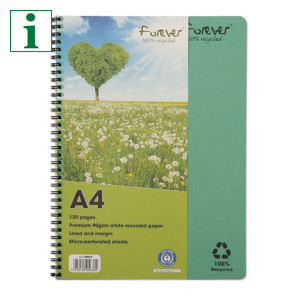Forever A4 and A5 90gsm Recycled Paper Notepads