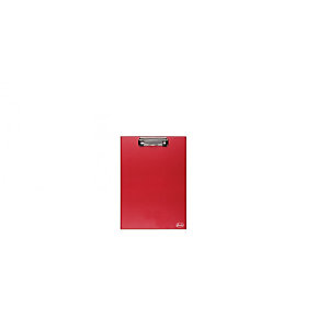 Forofis, Tabla de pinza portapapeles, A4, cartón rígido forrado en PVC, rojo