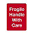 Fragile instructions shipping labels, Fragile this way up, 73x101mm, roll of 500 - 5
