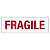 Fragile packaging labels, Fragile white, 152x50mm, roll of 250 - 1