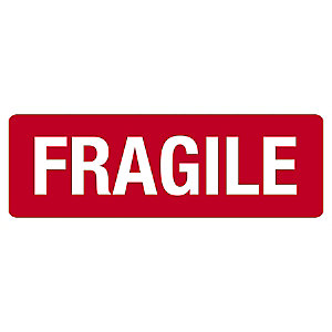 Fragile packaging labels