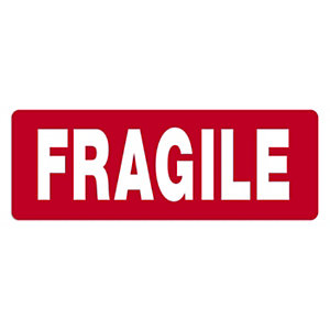 Fragile parcel and envelope labels