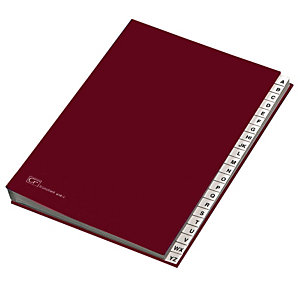 FRASCHINI Classificatore alfabetico A/Z - 640E - 24x34 cm - rosso