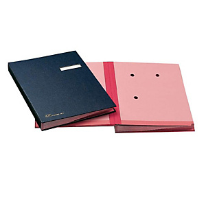 FRASCHINI Libro firma - 18 intercalari - con porta etichette - 24x34 cm - blu FRASCHINI Libro firma - 18 intercalari - con porta etichette - 24x34 cm - blu