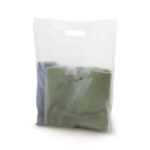 Frosted degradable plastic carrier bags
