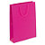 Fuchsia matt laminated custom printed bags -  180x220x65mm - 2 colours, 1 side - 1