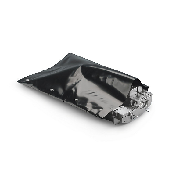 Gaine plastique noir opaque 100 microns 50% recyclé 120 mm x350 m - 1