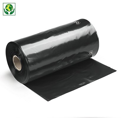 Gaine plastique noire 100 microns, 50% recyclée - 1