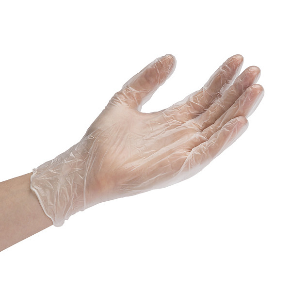 Gants jetables vinyle poudrés - 1