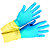 Gants protection chimique Mapa Alto 405 Activated bleu/jaune taille 10, lot de 10 paires - 1
