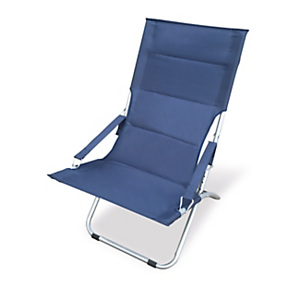 GARDEN Sedia sdraio da esterno Capri, Inclinazione regolabile, 60 x 86 x 87 cm, Struttura in acciaio Grigio, Tessuto PVC Blu Navy GARDEN Sedia sdraio da esterno Capri, Inclinazione regolabile, 60 x 86 x 87 cm, Struttura in acciaio Grigio, Tessuto PVC Blu Navy