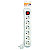 Garza Basic Power Regleta con interruptor, 6 tomas, 3 m, blanco - 1