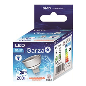 Garza Bombilla reflectora 110º de iluminación LED 2,5W casquillo GU5.3, blanco cálido